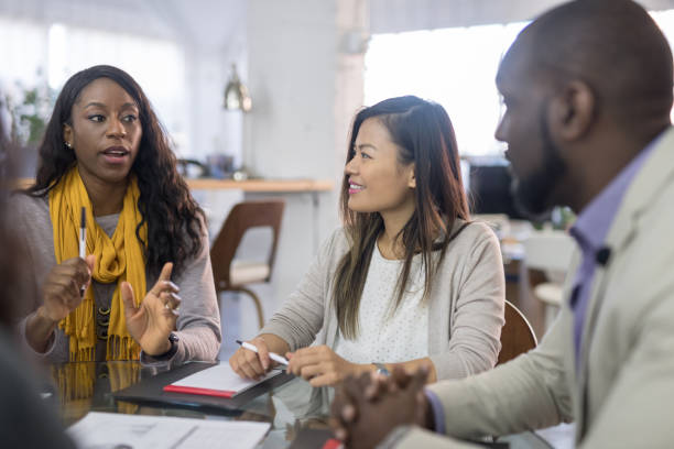 istock Multiethnic business meeting at the conference table 1037300178