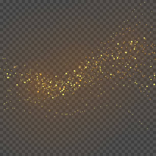 Golden scattered dust. Gold glitter powder splash vector background. Gold glitter powder splash vector background. Golden scattered dust. Magic mist glowing. Stylish fashion texture with transparent backdrop imitation. Shining shimmer design. glitter illustrations stock illustrations