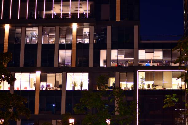 istock Glass curtain wall of modern office building 1037306416