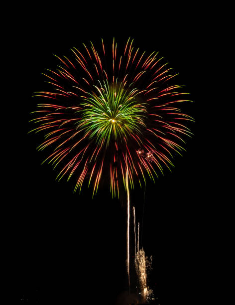 istock Fireworks on black background, Fireworks, Color on fireworks 1037317344