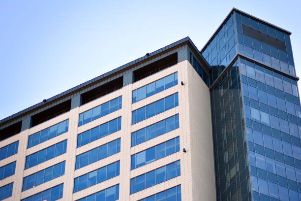 istock Glass curtain wall of modern office building 1037318450