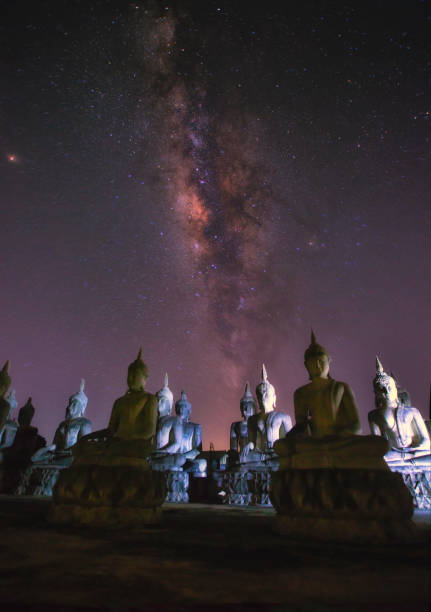 istock milky way in temple 1037325002