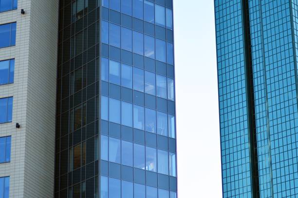 istock Glass curtain wall of modern office building 1037328522
