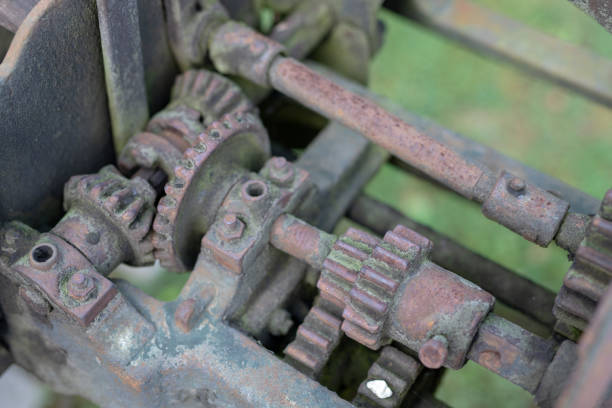 Fantasy scenery with old rusty cogwheels
