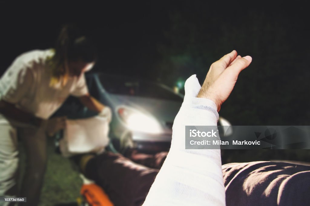 Paramedic team Patient, Adult, Adults Only, Medical Exam, Mid Adult A Helping Hand Stock Photo