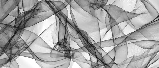 istock Abstract smooth gray wave. gray transparent waved lines 1037366584