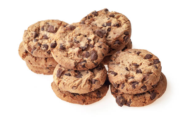 istock Fresh baked, cookies and chocolate isolated on white 1037371512