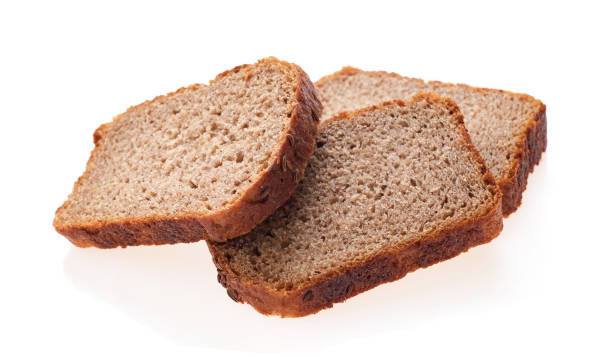 istock Slices of bread isolated on white background 1037371740