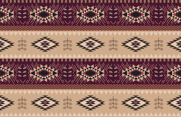 Vector illustration of Abstract ethnic pattern. Background in navajo style