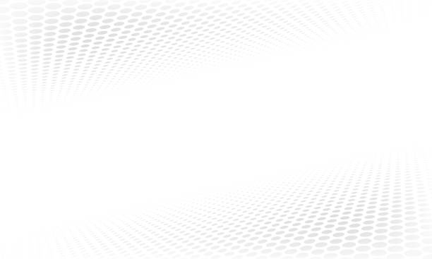 하프톤 추상 배경 벡터 도트 패턴 그라데이션 - 흰색 stock illustrations