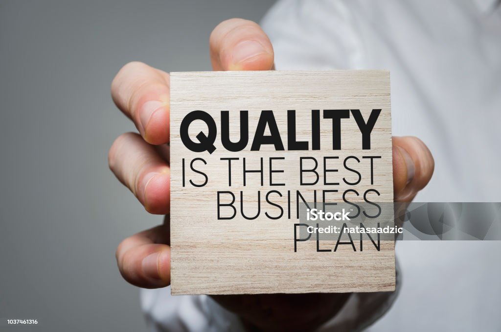 Quality Quality is the best business plan. Business development concept. Quality Stock Photo