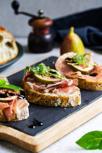 istock Prosciutto,Coppa,Pepperoni and Fig Bruschetta 1037462732