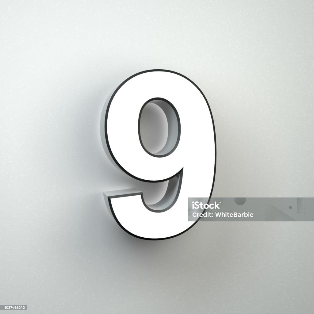 Wandschild Nummer 0 Neon Schrift Auf Weißen Wand Isoliert Stockfoto und