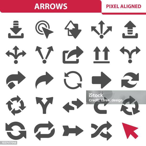 Arrows Icons Stock Illustration - Download Image Now - Icon Symbol, Arrow Symbol, Exchanging