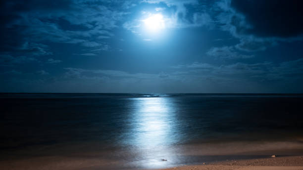 istock Idyllic moonlight scene at Poste Lafayette in Mauritius. 1037477106