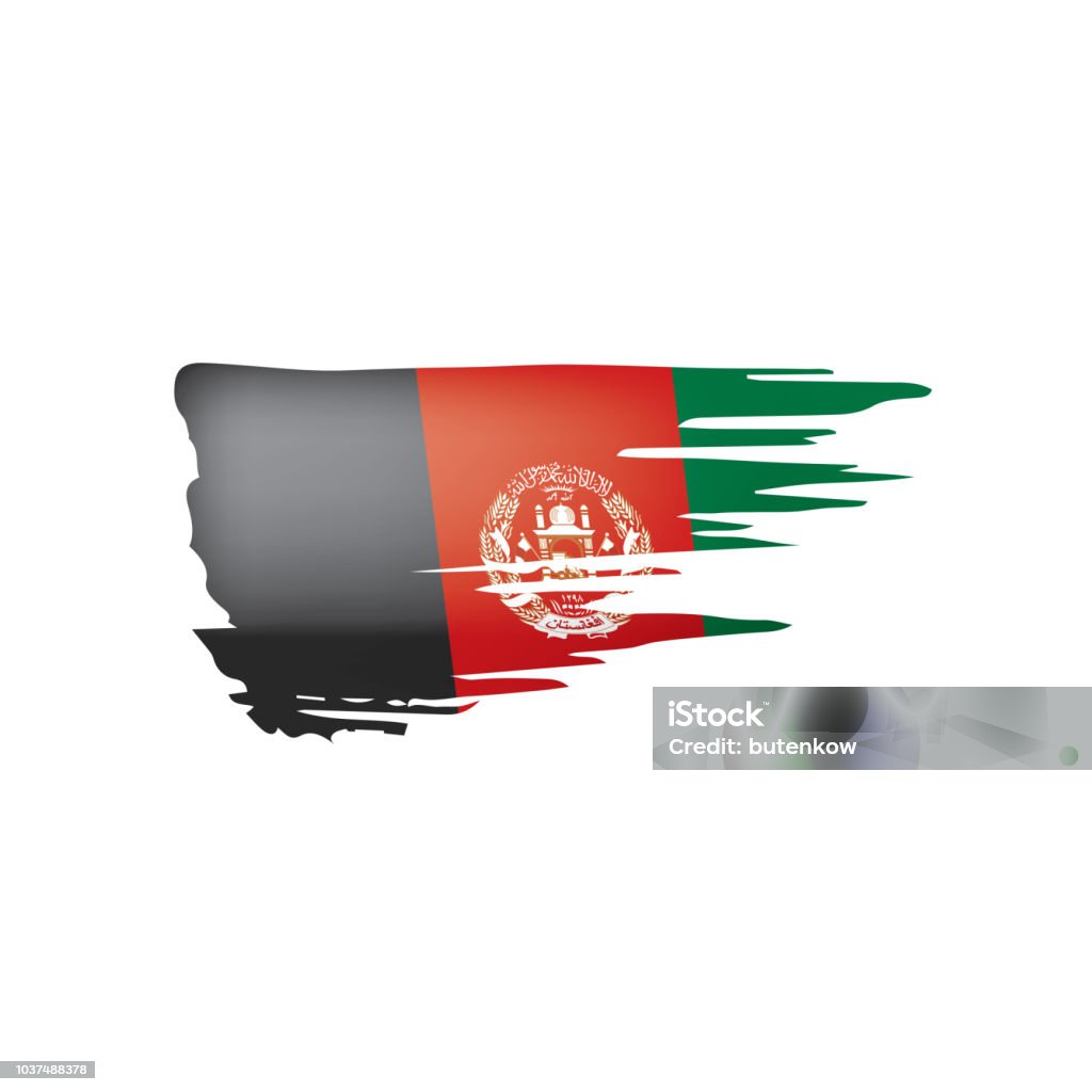 Afghanistan Fahne Vektorillustration Auf Weißem Hintergrund Stock