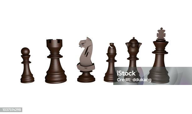 3d Chess Game Pieces Figures Stock Photo - Download Image Now - Achievement, Art, Arts Culture and Entertainment