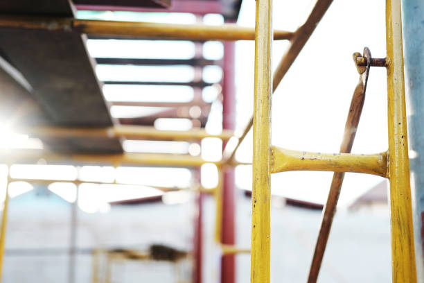 istock Metal pipe stainless stacked in construction area 1037514442