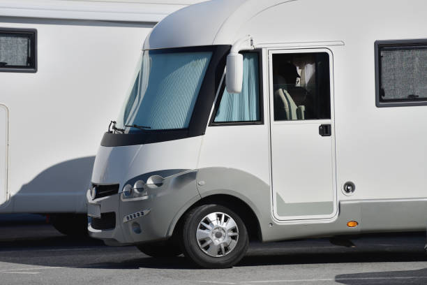istock caravans parked in the parking lot 1037516800