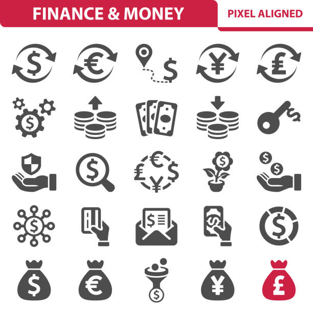 Finance & Money Icons Professional, pixel perfect icons, EPS 10 format. contract renewal stock illustrations
