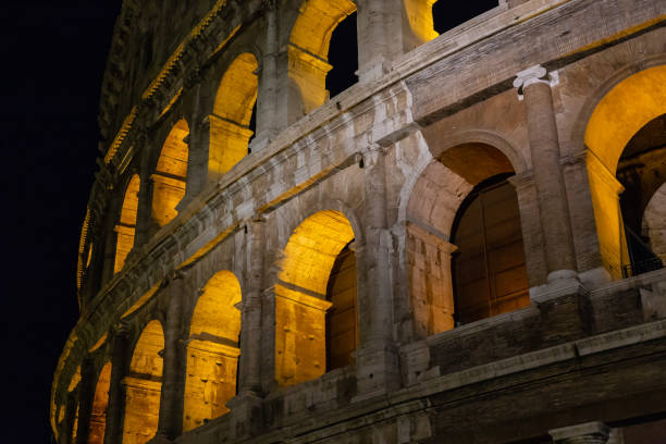 istock Night view of the Colosseum or Coliseum 1037540178
