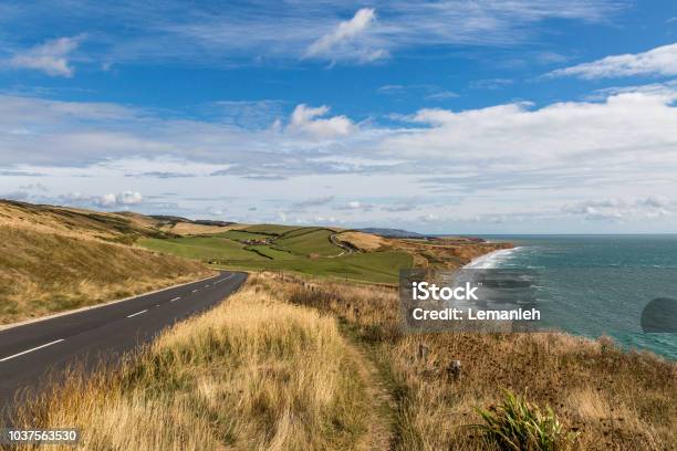 Isle Of Wight Coastal Landscape Stock Photo - Download Image Now - Agricultural Field, Bay of Water, Beauty