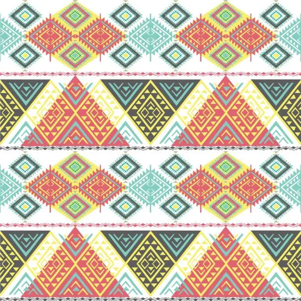 Photo of Vector Seamless tribal pattern