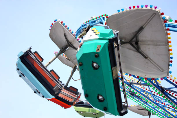 istock Merry-go-round in front of the blue sky 1037572284