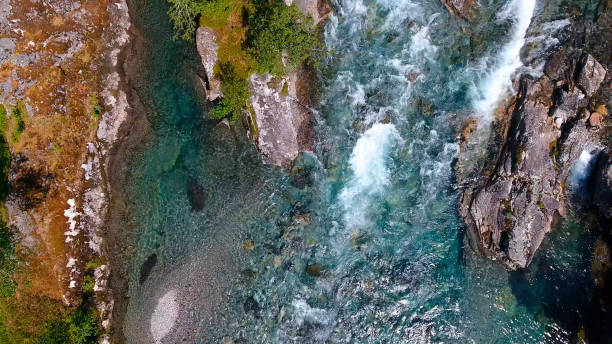 istock Top view of Beautiful mountain river near Trollstigen, Norway 1037573196