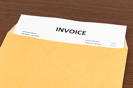 Mail Invoices Envelope Invoice In Envelope Invoice Is Mockup Stock Photo - Download Image Now ...