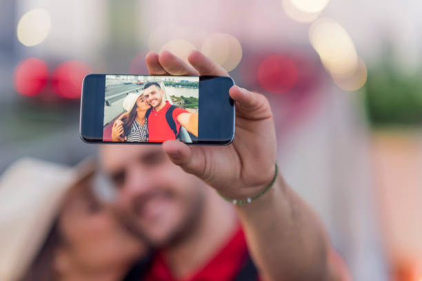 istock Couple in love taking Selfie 1037582160