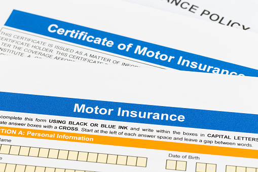 Motor or car insurance application