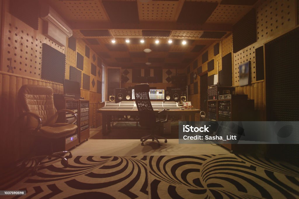 Interior of recording studio Music Stock Photo