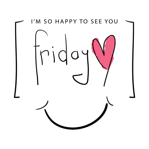 illustrations, cliparts, dessins animés et icônes de conception illustration vectorielle vendredi - happy friday