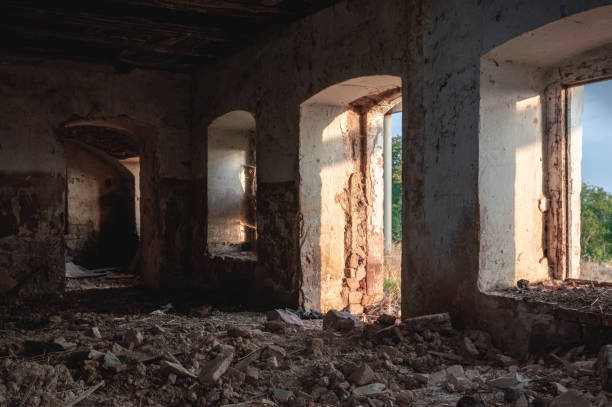 istock Basement of an old dilapidated abandoned building 1037615468