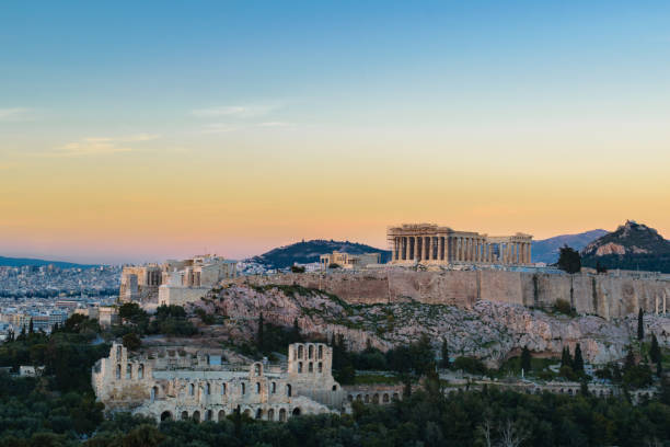 istock Parthenon temple view from Filopappos hill, Acropolis, Athens 1037629290