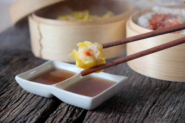 istock Closeup Shumai dumpling at a restaurant. 1037630936