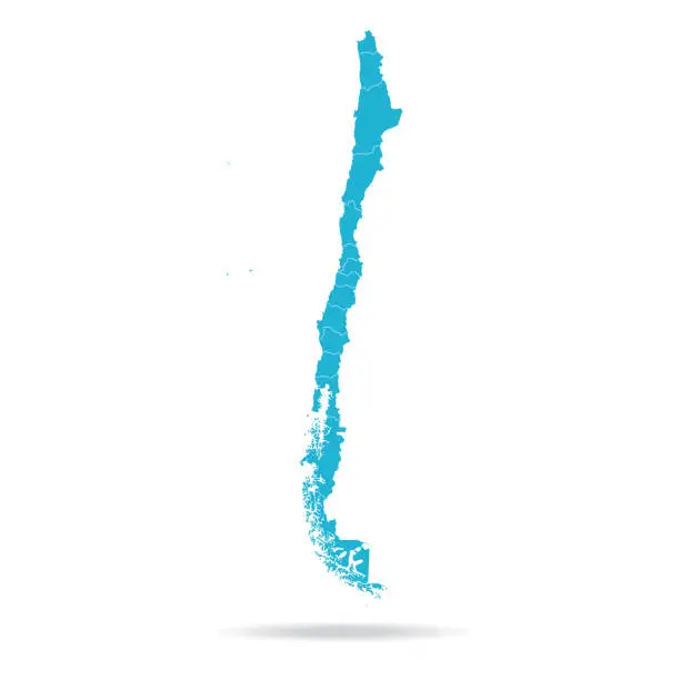 Vector illustration of 40 - Chile - Lava Blue Empty q10