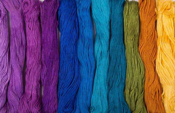 istock Set of embroidery threads of different bright colors 1037646740