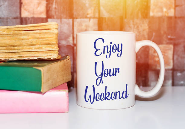 istock Print    enjoy your weekend on coffee cup and books 1037648062