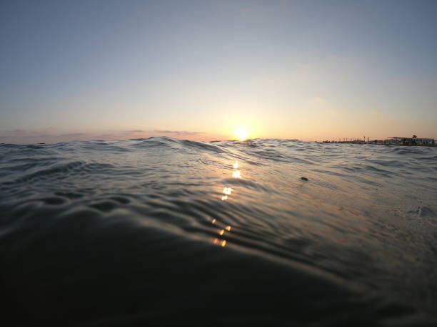 istock Close-up view of wave by sunset 1037656062