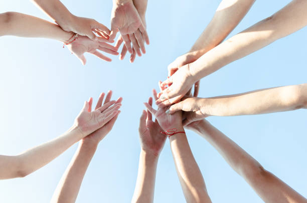 istock Female handball players greeting 1037670236