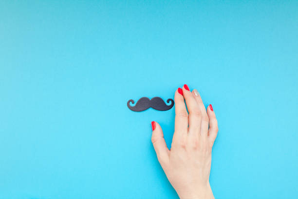 istock Paper moustaches for men fathers dad concept 1037672976