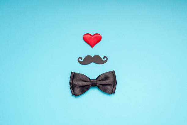 Paper moustaches for men fathers dad concept
