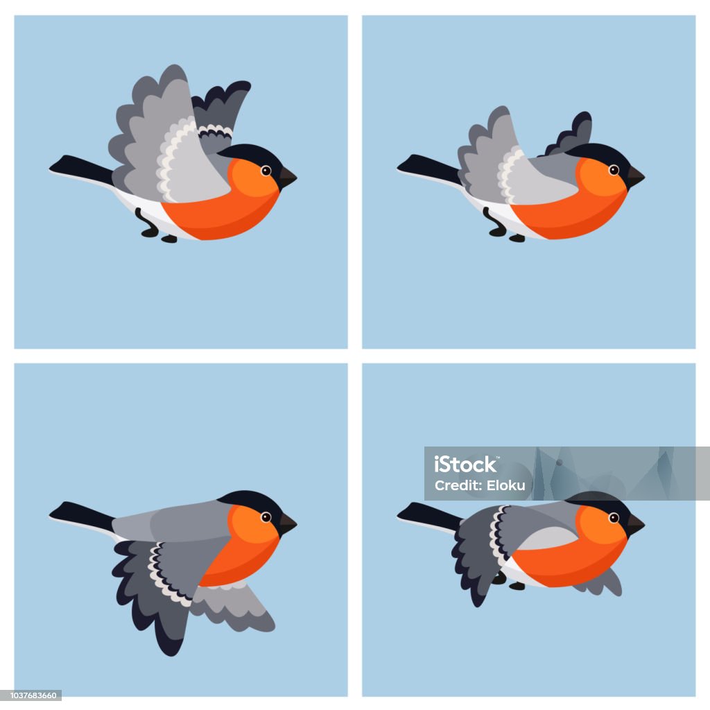 Flying Bullfinch Animation Sprite Sheet Stock Illustration - Download Image  Now - Robin, Bird, Illustration - iStock