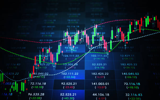 istock Stock And Financial Exchange Graph Over A Trading Board Screen 1037713088