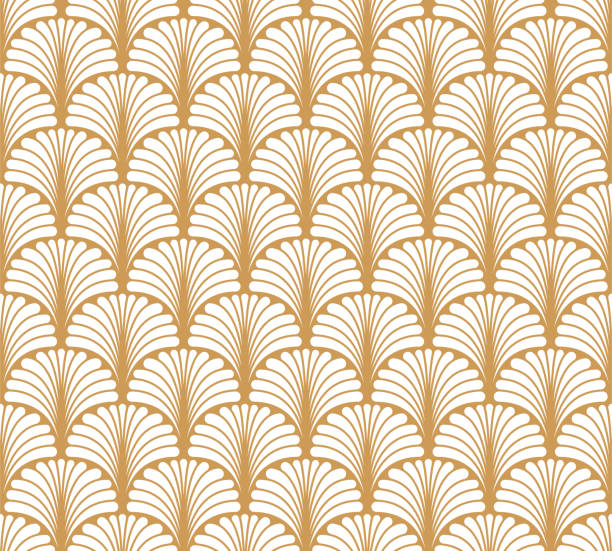 ベクトル花抽象的なシームレス パターン。葉を持つ幾何学的な古典的な背景。レトロなスタイリッシュなテクスチャです。 - 698点のイラスト素材／クリップアート素材／マンガ素材／アイコン素材