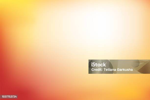 Abstract Blurred Background In Red Orange And Yellow Tone Stock Illustration - Download Image Now