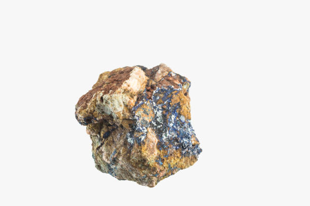 istock Deep Blue Azurite stone from Morocco isolated. Macro shooting. 1037754380