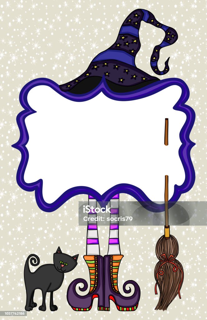 Halloween greeting card Scalable vectorial representing a Halloween greeting card, background illustration with elements for your design. Animal stock vector